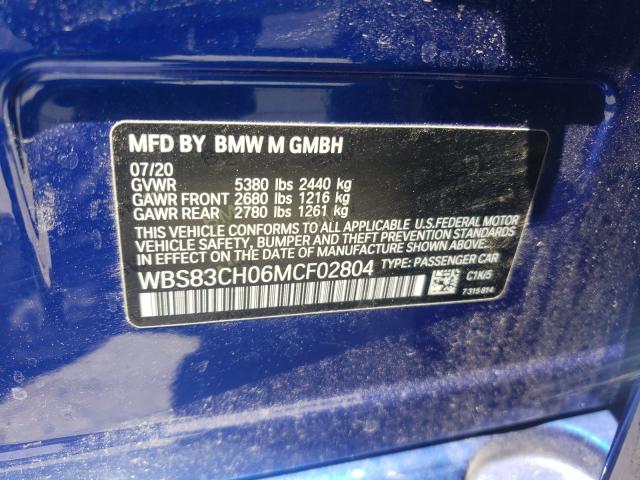 2021 BMW M5 WBS83CH06MCF02804