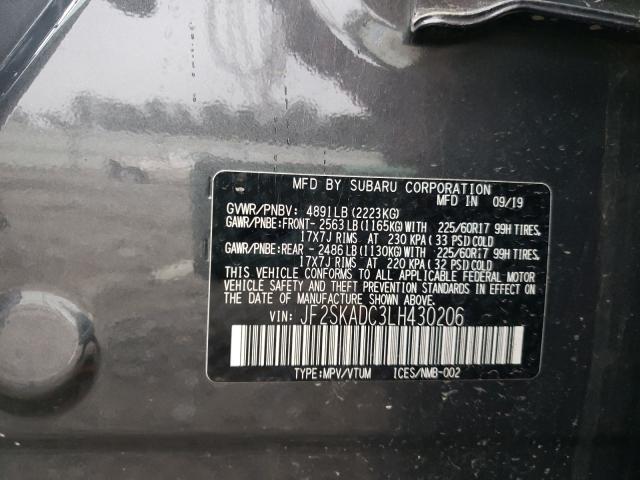 2020 SUBARU FORESTER JF2SKADC3LH430206