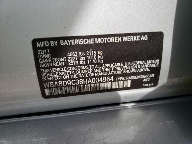 2017 BMW 330 XI WBA8D9C38HA004964