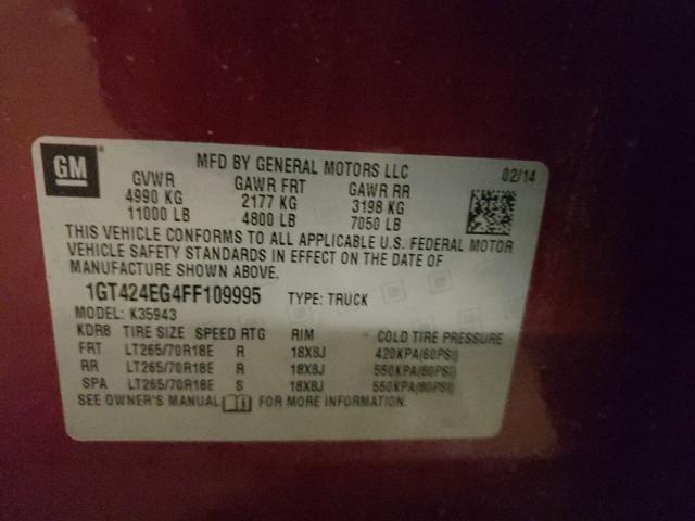 2015 GMC SIERRA K35 1GT424EG4FF109995