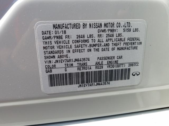 2018 INFINITI Q50 LUXE JN1EV7AR1JM443574