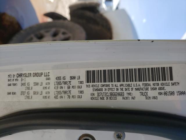 2011 DODGE RAM 2500 3D7UT2CL9BG620683