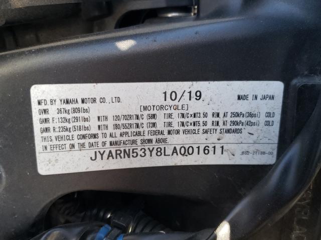 2020 YAMAHA MT09 C JYARN53Y8LA001611