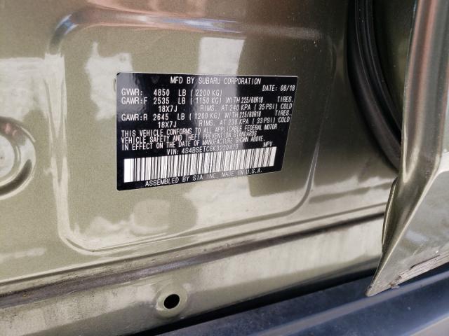 2019 SUBARU OUTBACK TO 4S4BSETC6K3220410