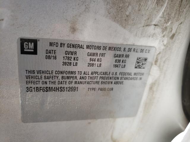 2017 CHEVROLET CRUZE PREM 3G1BF6SM4HS512691