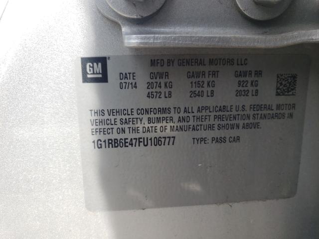 VIN 1G1RB6E47FU106777 2015 Chevrolet Volt no.10