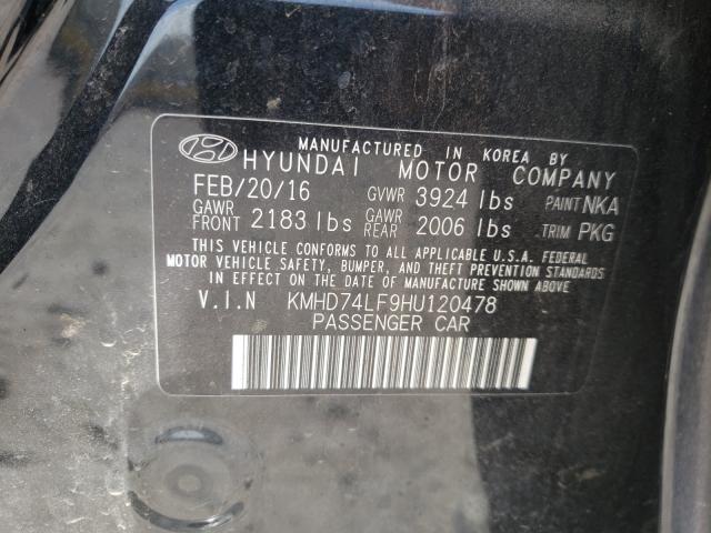 2017 HYUNDAI ELANTRA SE KMHD74LF9HU120478