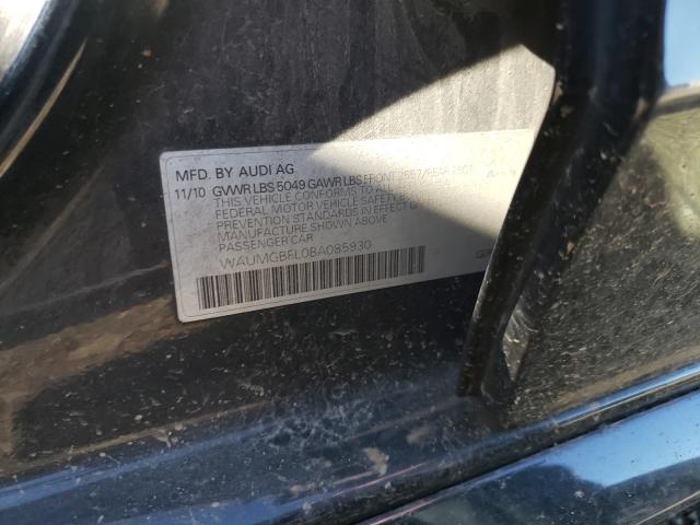 2011 AUDI S4 PRESTIG WAUMGBFL0BA085930