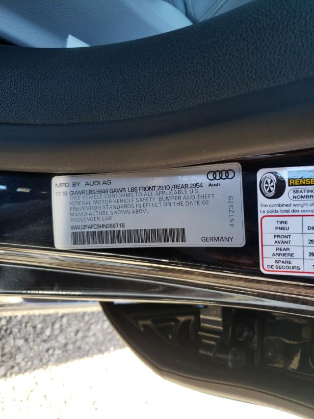 2017 AUDI S7 PRESTIG WAU2FAFC9HN066718