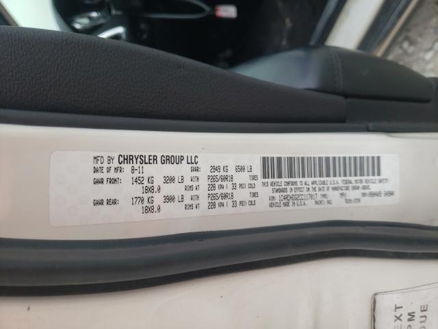 2012 DODGE DURANGO CR 1C4RDHDG2CC117017
