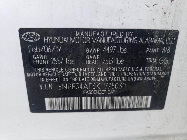 2019 HYUNDAI SONATA LIM 5NPE34AF6KH775030