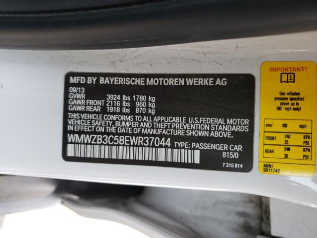 2014 MINI COOPER COU WMWZB3C58EWR37044