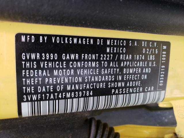 2015 VOLKSWAGEN BEETLE 1.8 3VWF17AT4FM639784