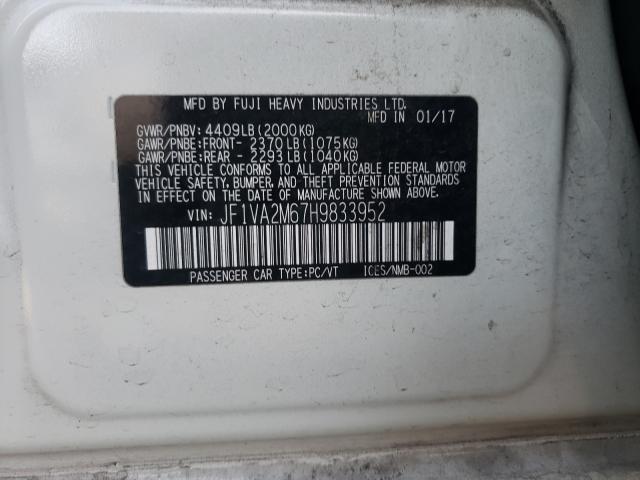 2017 SUBARU WRX STI JF1VA2M67H9833952