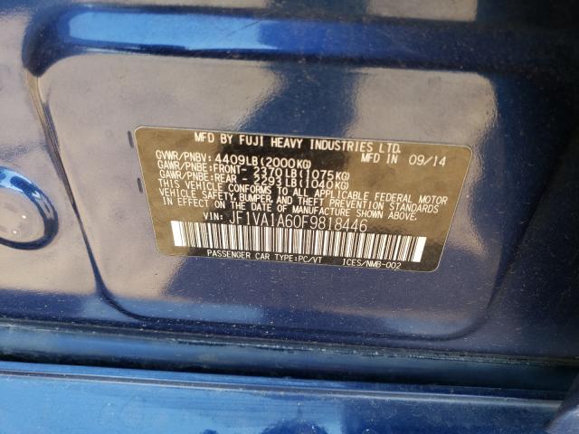2015 SUBARU WRX JF1VA1A60F9818446