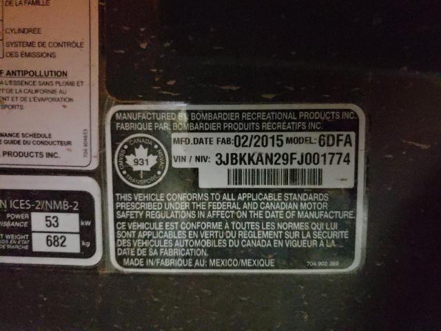 2015 CAN-AM COMMANDER 3JBKKAN29FJ001774