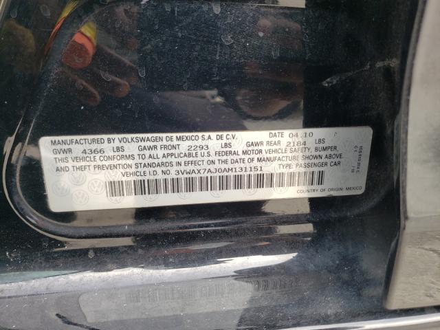 2010 VOLKSWAGEN JETTA LIMI 3VWAX7AJ0AM131151