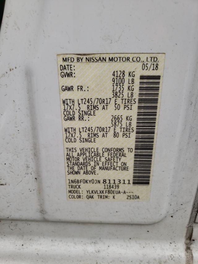 2018 NISSAN NV 1500 S 1N6BF0KY0JN811311