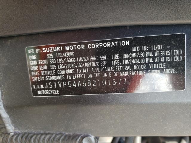 2008 SUZUKI DL650 JS1VP54A582101577