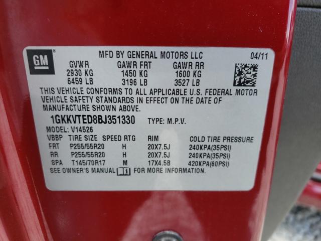 2011 GMC ACADIA 1GKKVTED8BJ351330