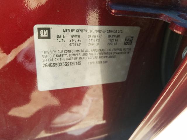 2016 BUICK REGAL PREM 2G4GS5GX5G9129145