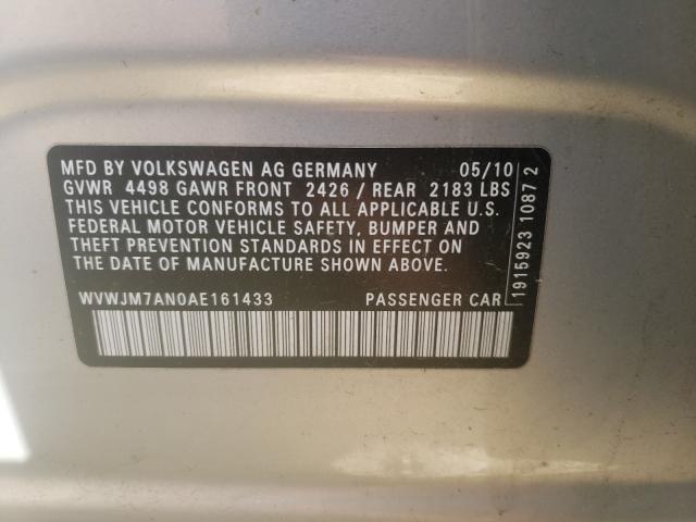 2010 VOLKSWAGEN PASSAT KOM WVWJM7AN0AE161433