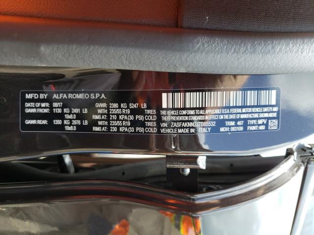 2018 ALFA ROMEO STELVIO TI ZASFAKNN2J7B85532