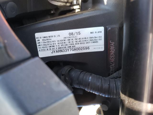 2016 YAMAHA FZ09 C JYARN33Y7GA002596