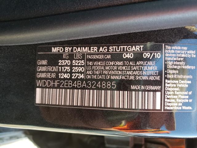 2011 MERCEDES-BENZ E 350 BLUE WDDHF2EB4BA324885