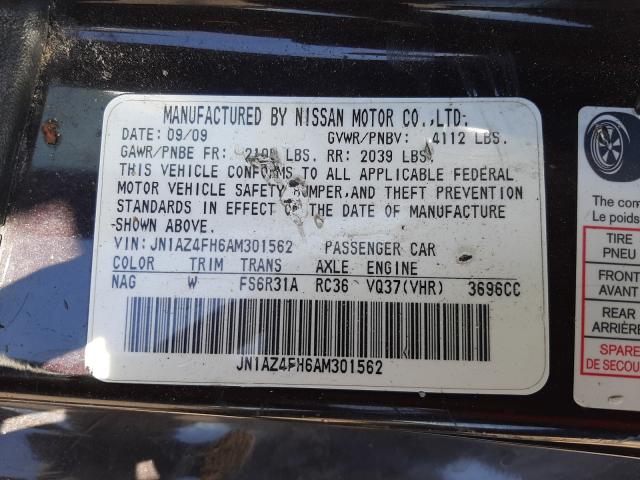 2010 NISSAN 370Z JN1AZ4FH6AM301562
