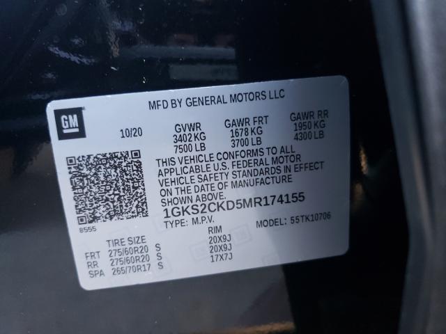 2021 GMC YUKON AT4 1GKS2CKD5MR174155
