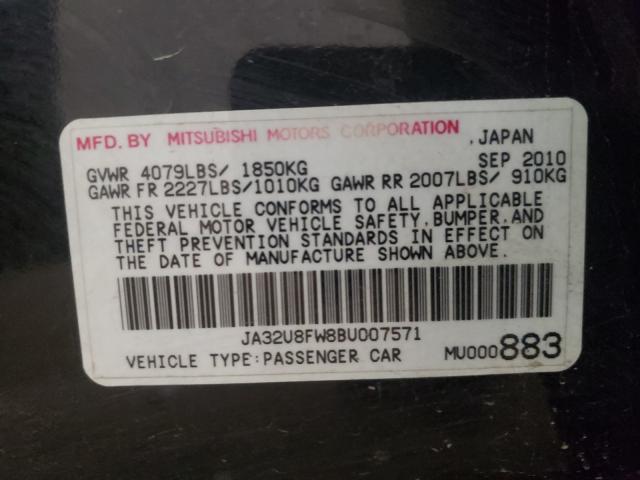 2011 MITSUBISHI LANCER GTS JA32U8FW8BU007571