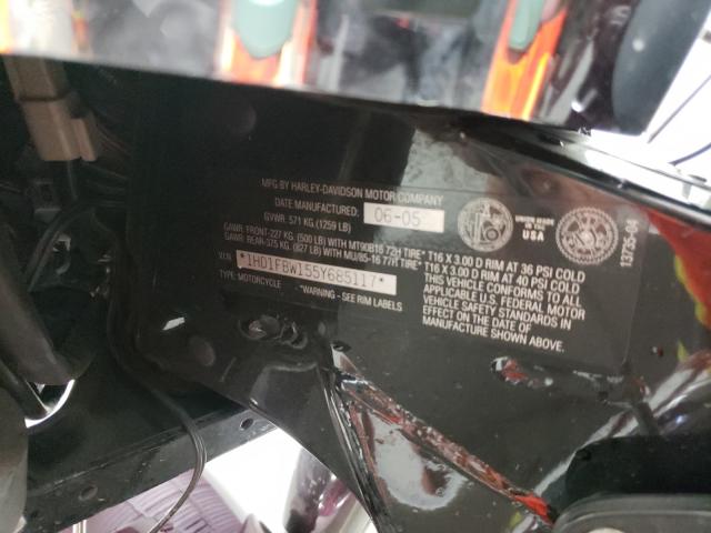 2005 HARLEY-DAVIDSON FLHRI 1HD1FBW155Y685117
