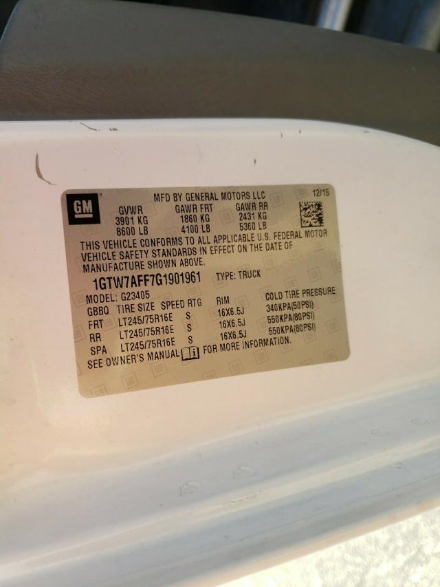 2016 GMC SAVANAH 1GTW7AFF7G1901961