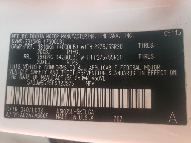 2015 TOYOTA SEQUOIA LI 5TDJW5G15FS123975
