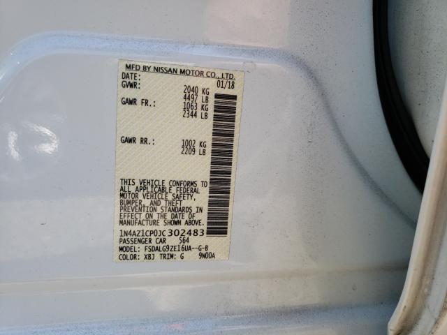 2018 NISSAN LEAF 1N4AZ1CP0JC302483