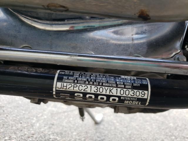2000 HONDA VT600 CD JH2PC2130YK100309