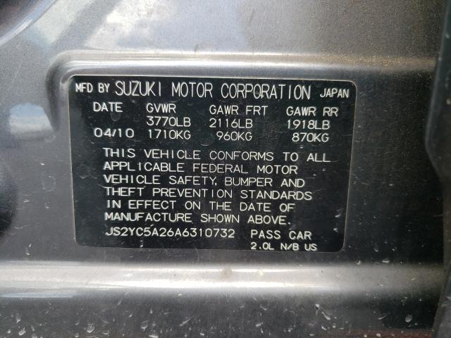 2010 SUZUKI SX4 LE JS2YC5A26A6310732