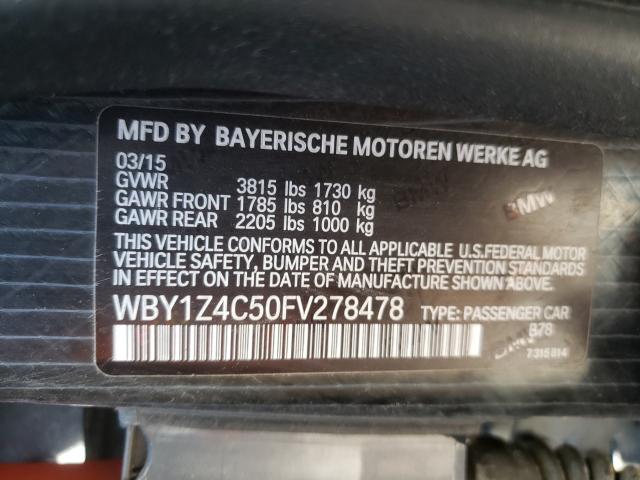 2015 BMW I3 REX WBY1Z4C50FV278478