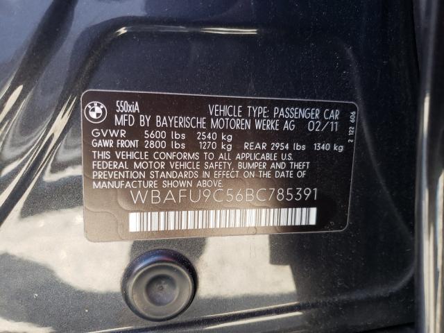 2011 BMW 550 XI WBAFU9C56BC785391