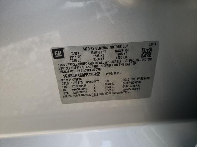 2015 CHEVROLET SUBURAN 1GNSCHKC0FR136422