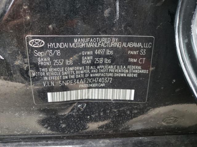 2019 HYUNDAI SONATA LIM 5NPE34AF2KH740372
