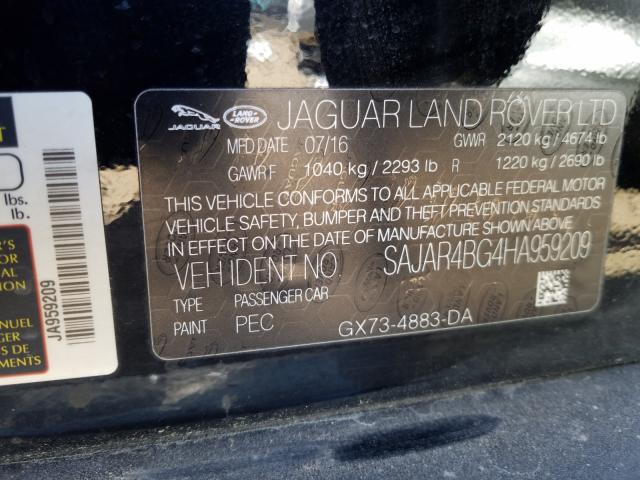 2017 JAGUAR XE SAJAR4BG4HA959209