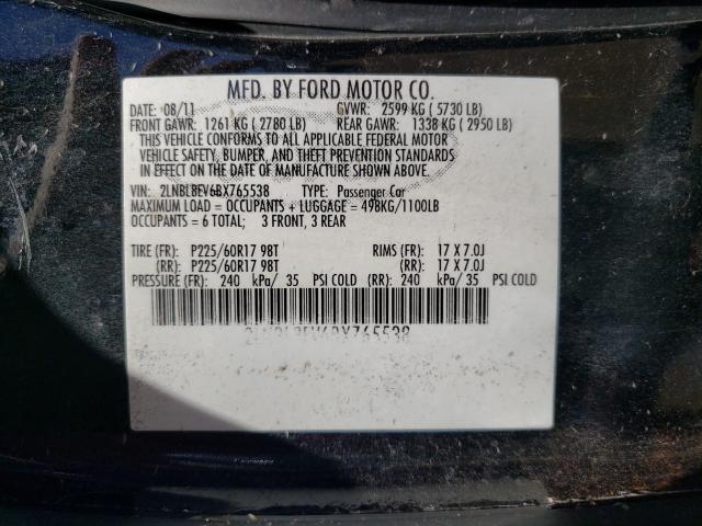2011 LINCOLN TOWN CAR E 2LNBL8EV6BX765538