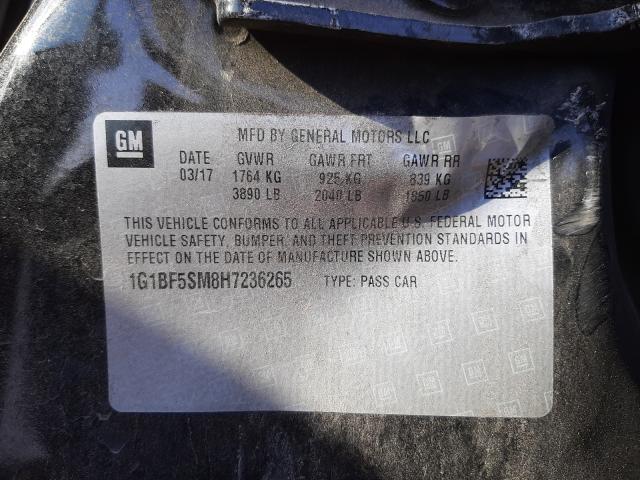 2017 CHEVROLET CRUZE PREM 1G1BF5SM8H7236265