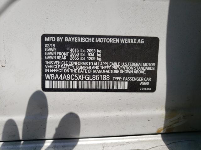 2015 BMW 428 I GRAN WBA4A9C5XFGL86188