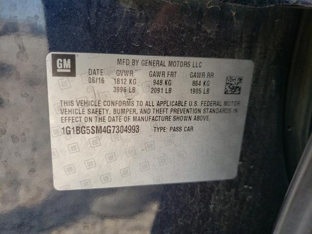 2016 CHEVROLET CRUZE PREM 1G1BG5SM4G7304993