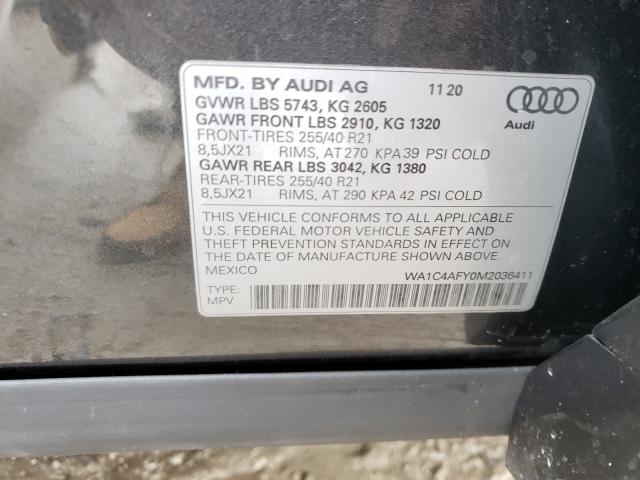 2021 AUDI SQ5 PRESTI WA1C4AFY0M2036411