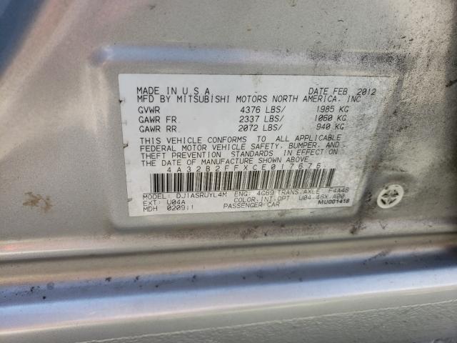 2012 MITSUBISHI GALANT FE 4A32B2FFXCE017676