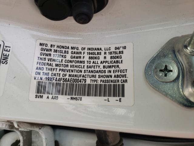 2010 HONDA CIVIC GX 19XFA4F56AE000479